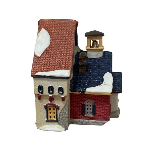 Vtg Lemax Dickensvale Olde School Building w Bell Christmas Village House 1993 - Picture 2 of 12